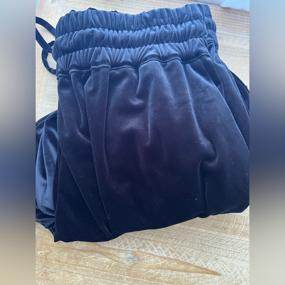 AllSaints Tyler Wide Leg Velvet Trouser in Black Size 10 New - Picture 9 of 11